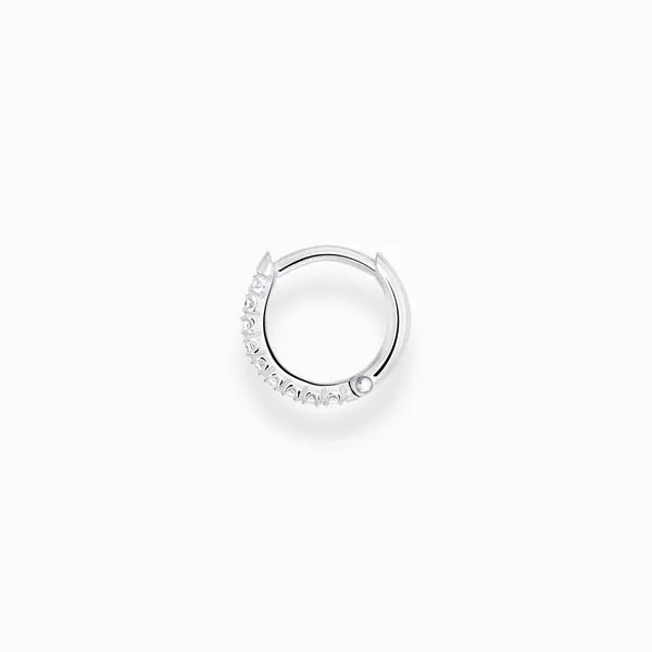 Thomas Sabo Sterling Silver CZ Single Hoop Earring Image 2 Harmony Jewellers Grimsby, ON