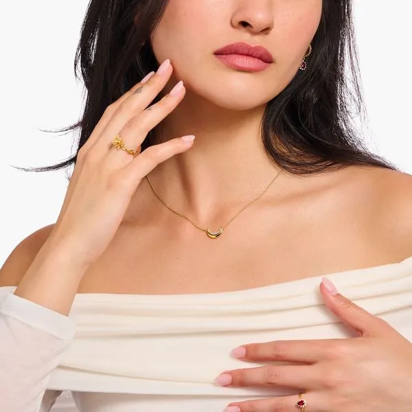 Gold-Plated Necklace With Pendant Moon Romance Image 2 Harmony Jewellers Grimsby, ON