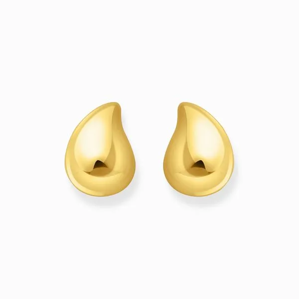 Thomas Sabo Gold-Plated Earrings In Organic Drop-Shape Image 2 Harmony Jewellers Grimsby, ON