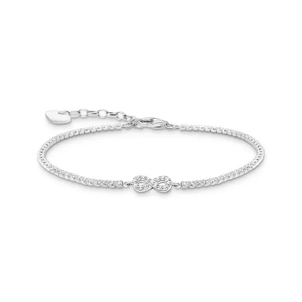 Thomas Sabo 16 - 19cm Sterling Silver Infinity Tennis Bracelet With White Zirconia Harmony Jewellers Grimsby, ON