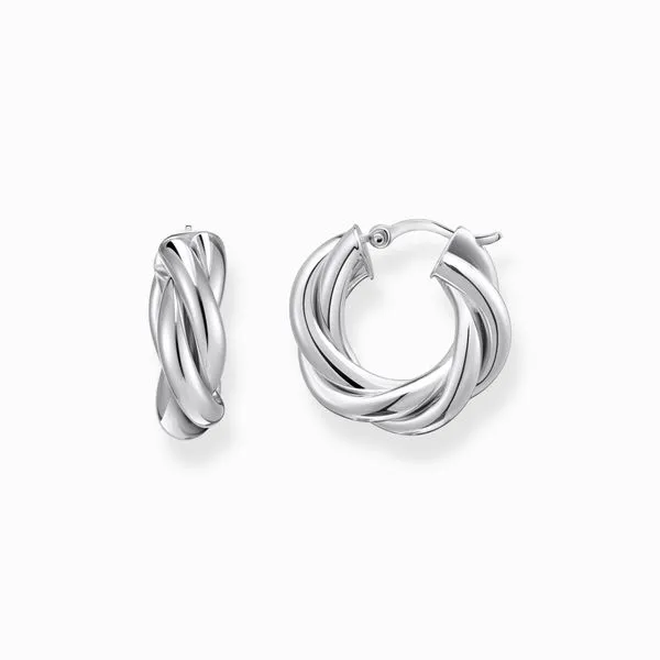Thomas Sabo Sterling Silver Small Hoop Earrings With Intertwined Design Harmony Jewellers Grimsby, ON
