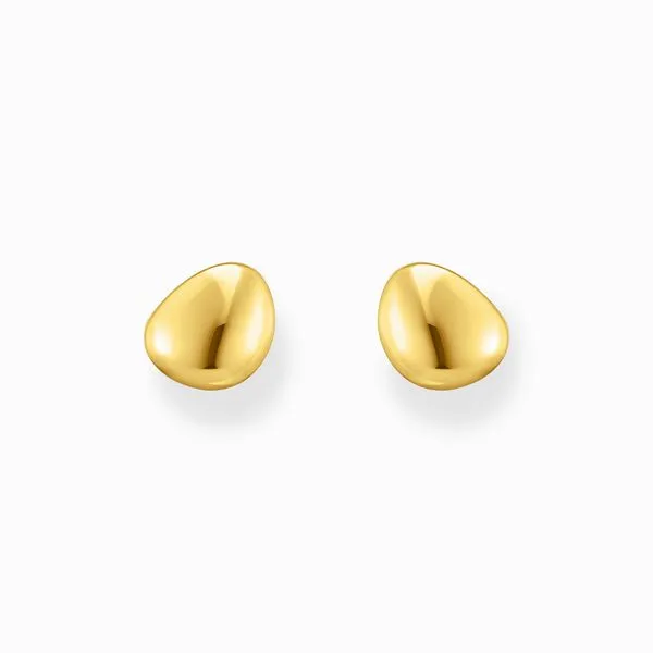 Thomas Sabo 18K Gold Plated Ear Studs In Organic Shape Harmony Jewellers Grimsby, ON
