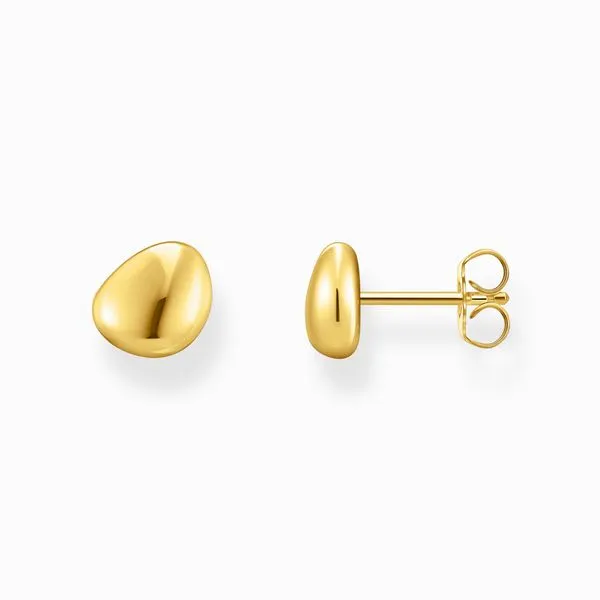 Thomas Sabo 18K Gold Plated Ear Studs In Organic Shape Image 3 Harmony Jewellers Grimsby, ON