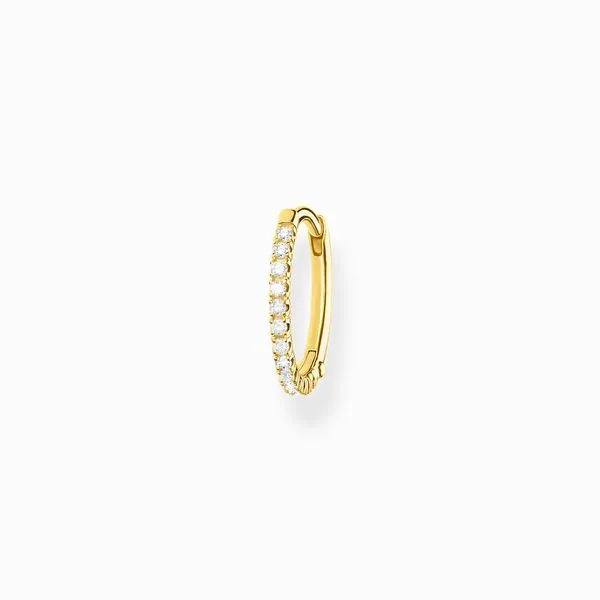 Thomas Sabo Sterling Silver Gold Plated CZ Single Hoop Earring Harmony Jewellers Grimsby, ON
