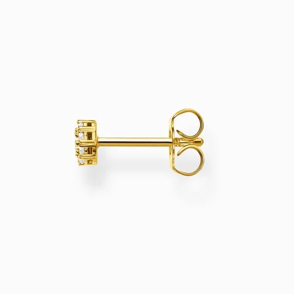 Thomas Sabo Sterling Silver Gold Plated CZ Single Stud Earring Image 2 Harmony Jewellers Grimsby, ON