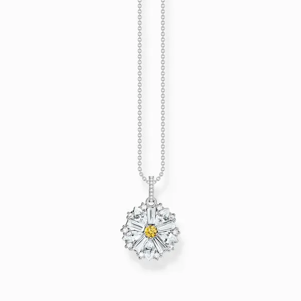 Thomas Sabo Sterling Silver Cubic Zirconia Daisy Flower Necklace Harmony Jewellers Grimsby, ON