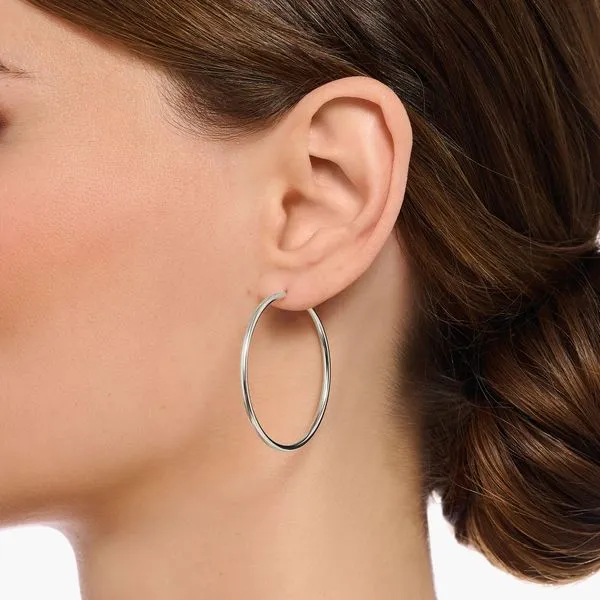 Thomas Sabo Sterling Silver Medium Hoop Earrings Image 2 Harmony Jewellers Grimsby, ON