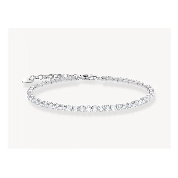 Thomas Sabo Silver White Zirconia Tennis Bracelet - 16