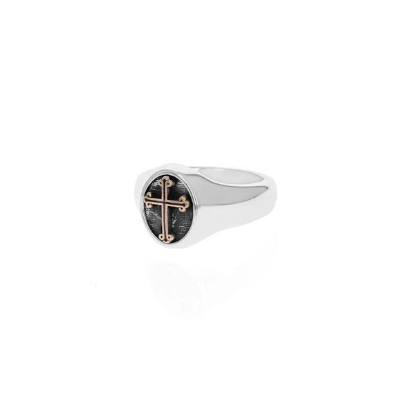 King Baby - Traditional Cross Ring with Gold Alloy Harmony Jewellers Grimsby, ON