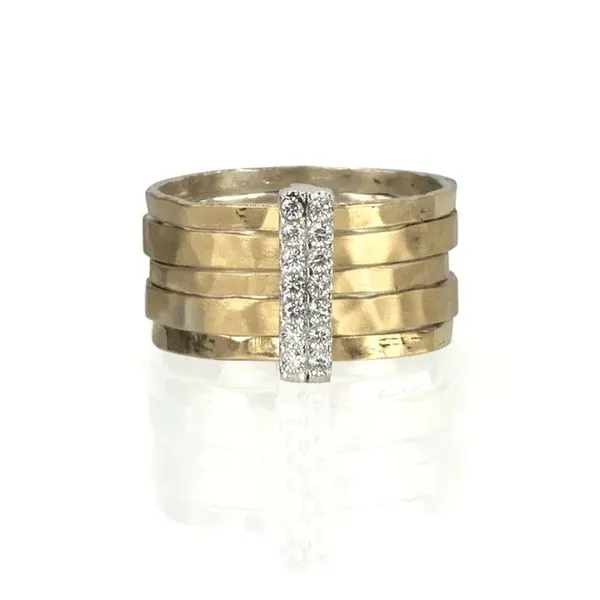 Sun Gold Plated CZ Meditation Spinner Ring Harmony Jewellers Grimsby, ON