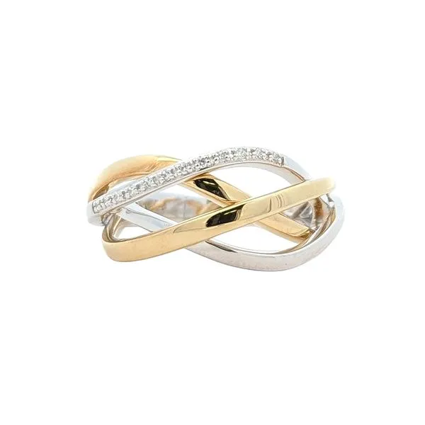 Two-Toned Sterling Silver Ring With Cubic Zirconia Harmony Jewellers Grimsby, ON