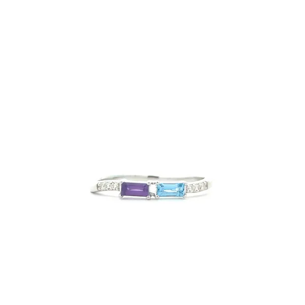 Sterling Silver Ring With Amethyst, Blue Topaz, And Cubic Zirconia Harmony Jewellers Grimsby, ON