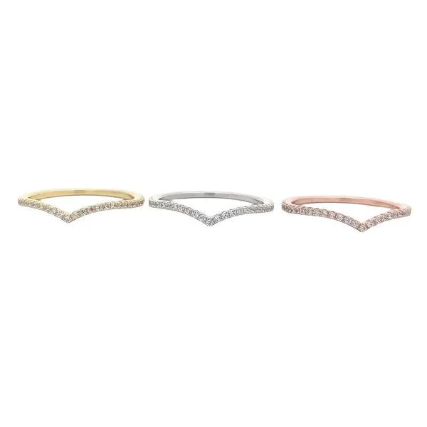 Sterling Silver CZ 3 Tone Stackable Ring Set, 1.5mm Width Image 3 Harmony Jewellers Grimsby, ON