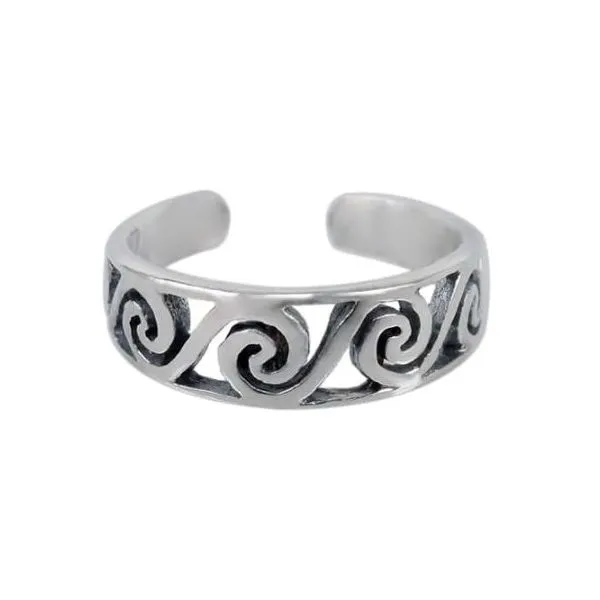 Sterling Silver Adjustable Swirl Toe Ring Harmony Jewellers Grimsby, ON