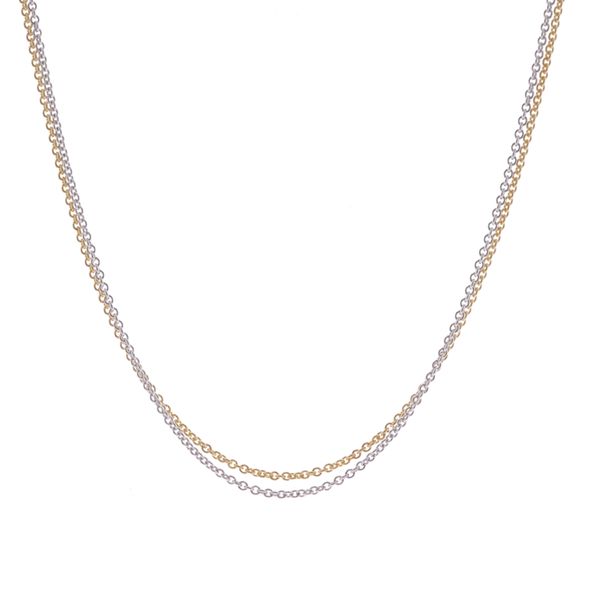 Sterling Silver Two-Tone Double Strand 18