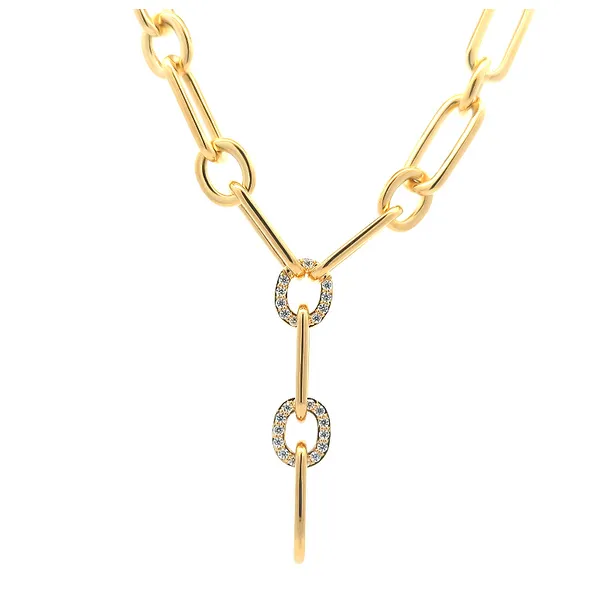 Sterling Silver Gold Plated Oval Link Necklace Harmony Jewellers Grimsby, ON