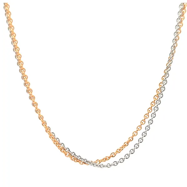 Breuning - Sterling Silver Rhodium Platedand Gold Plated 45cm Chain Harmony Jewellers Grimsby, ON
