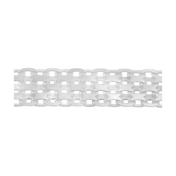 Sterling Silver Diamond Cut 4.5mm Bismark Chain - 18