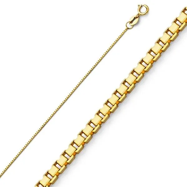 Sterling Silver Gold Plated Box Link Chain 20