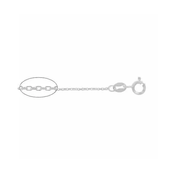 Sterling Silver 2mm Cable Link Chain 20