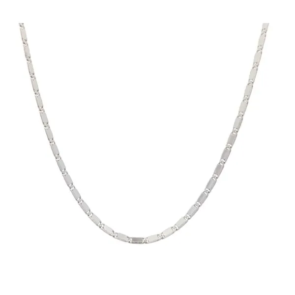 REIGN Rhodium Plated Sterling Silver 2mm Chain - 16