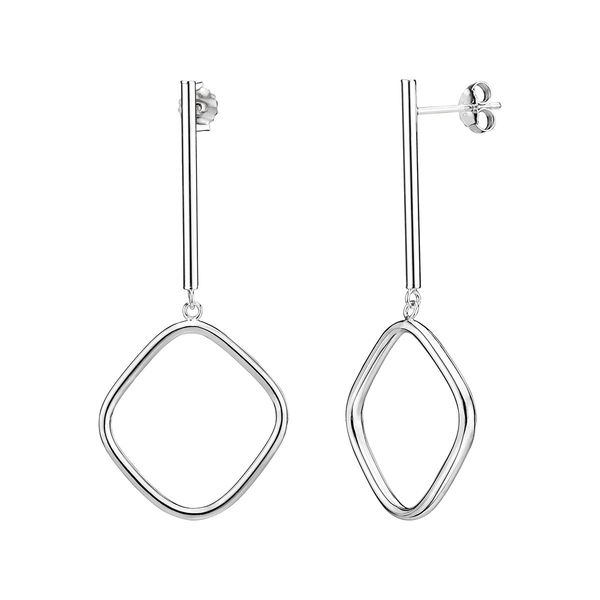 Sterling Silver Square Drop Earrings Harmony Jewellers Grimsby, ON