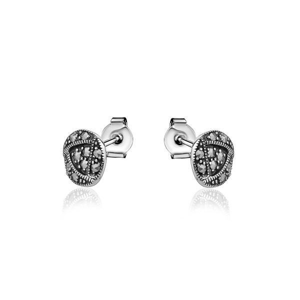 Sterling Silver Marcasite Stud Earrings Harmony Jewellers Grimsby, ON