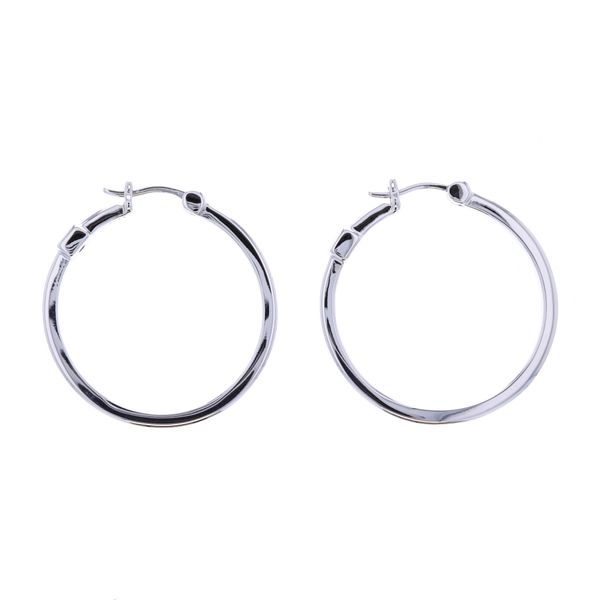 ELLE Sterling Silver 28mm Hoop Earrings Harmony Jewellers Grimsby, ON