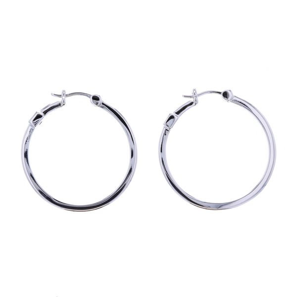 ELLE Sterling Silver 24mm Hoop Earrings Harmony Jewellers Grimsby, ON