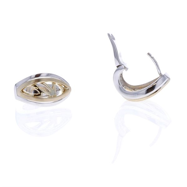Sterling Silver Two-Tone Huggie Earrings Harmony Jewellers Grimsby, ON