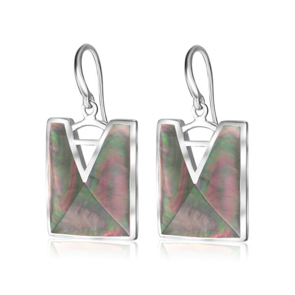Sterling Silver Grey Mother of Pearl Earrings Harmony Jewellers Grimsby, ON