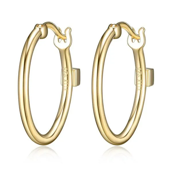 Sterling Silver Gold Plated 20mm Hoop Earrings Harmony Jewellers Grimsby, ON