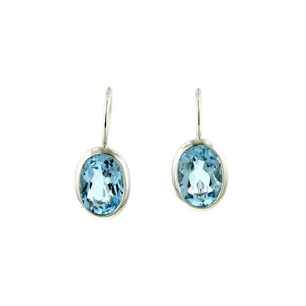 Breuning - Sterling Silver Rhodium Plated Blue Topaz Drop Earrings Harmony Jewellers Grimsby, ON