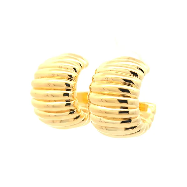 Reign Sterling Silver Gold Plated Hoop Earrings Harmony Jewellers Grimsby, ON