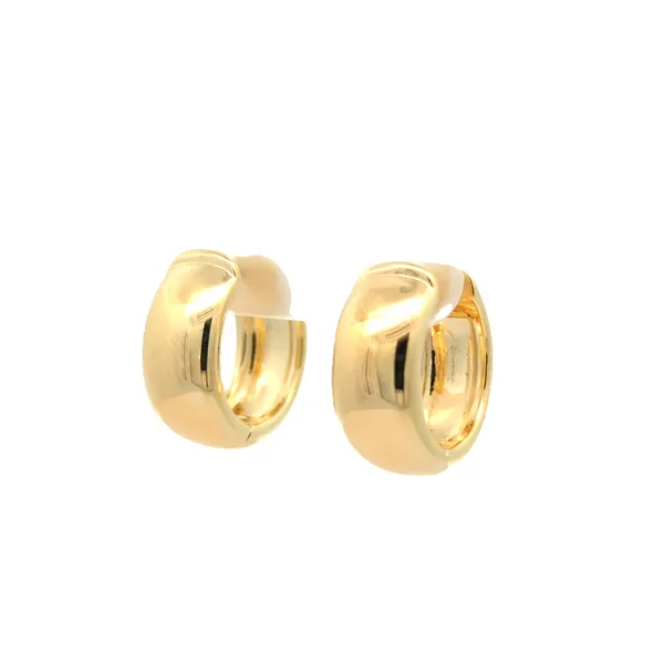 Reign Sterling Silver Gold Plated Huggie Earrings Harmony Jewellers Grimsby, ON