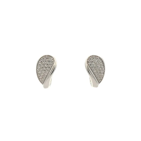Sterling Silver and Cubic Zirconia Huggie Earrings Harmony Jewellers Grimsby, ON