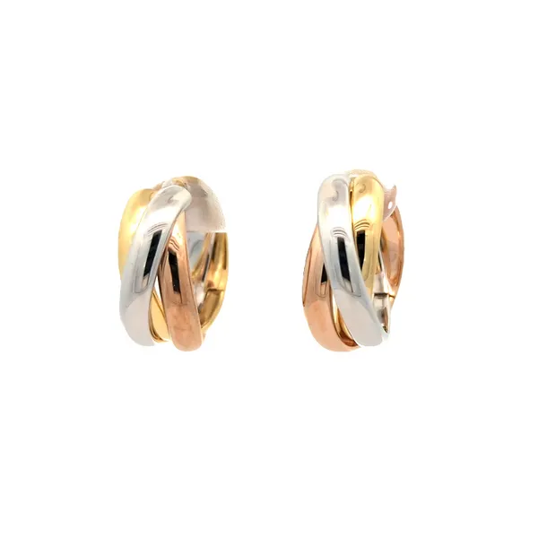 Tri-Colored Huggie Earrings Harmony Jewellers Grimsby, ON