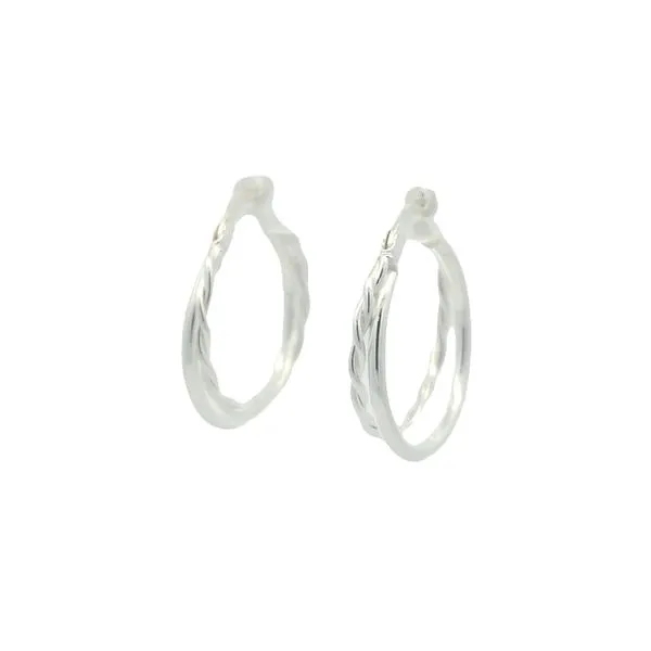 Sterling Silver Double Loop Hoop 21mm Earrings Harmony Jewellers Grimsby, ON