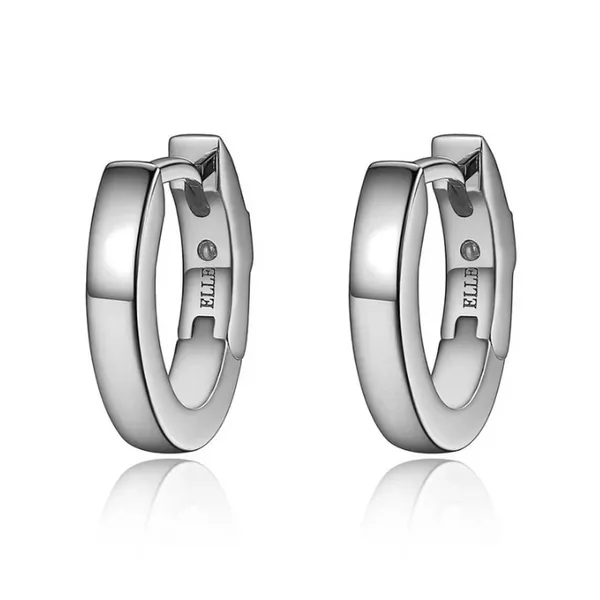 ELLE Sterling Silver Rhodium Plated Ear Hoop Harmony Jewellers Grimsby, ON