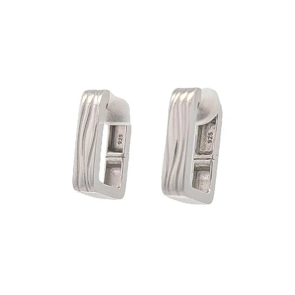 Sterling Silver Rhodium Plated Huggies Harmony Jewellers Grimsby, ON