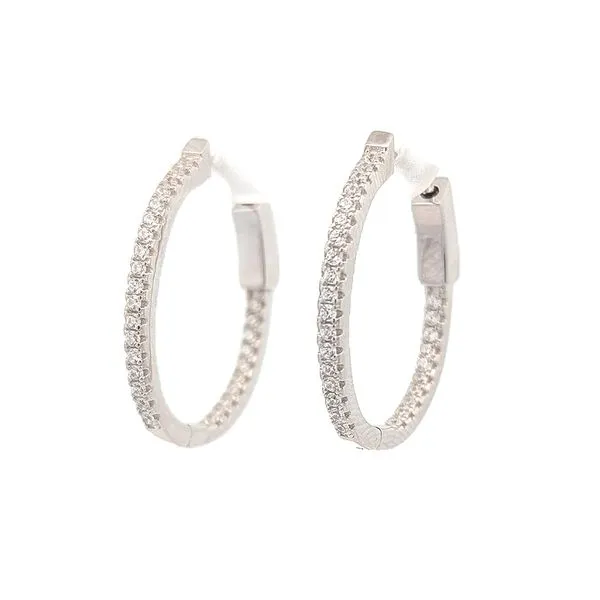 Sterling Silver Cubic Zirconia Hoop Earrings Harmony Jewellers Grimsby, ON