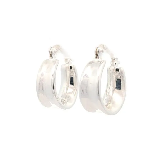 Sterling Silver Electroform Concave Hoop Earrings Harmony Jewellers Grimsby, ON