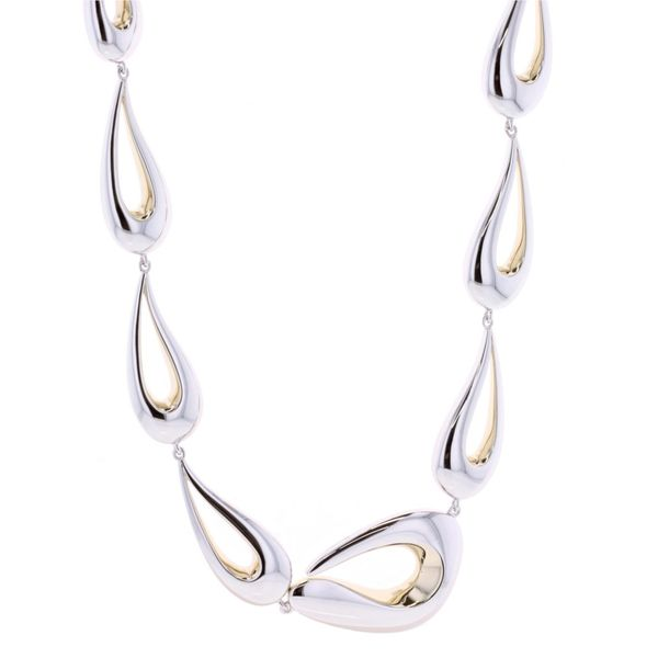 Sterling Silver Rhodium and Gold Plated Necklace Harmony Jewellers Grimsby, ON