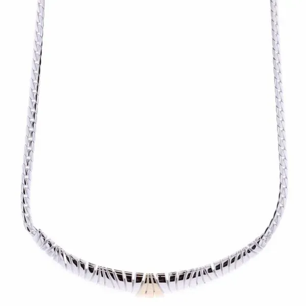 Sterling Silver Rhodium and Gold Plated Necklace Harmony Jewellers Grimsby, ON