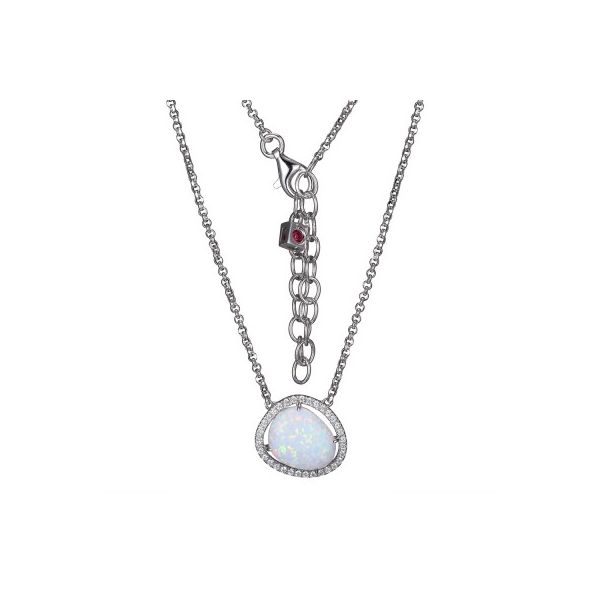 Sterling Silver ELLE Synthetic Opal Necklace Harmony Jewellers Grimsby, ON