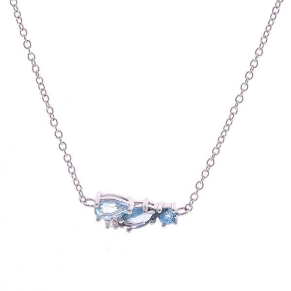 REIGN Sterling Silver London Blue Topaz, Blue Topaz and CZ 16