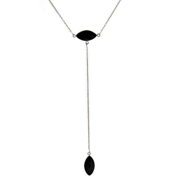 Sterling Silver Black Stone Necklace Harmony Jewellers Grimsby, ON