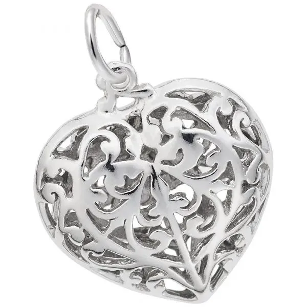 Sterling Silver Filigree Heart Pendant 001 660 00394 Harmony