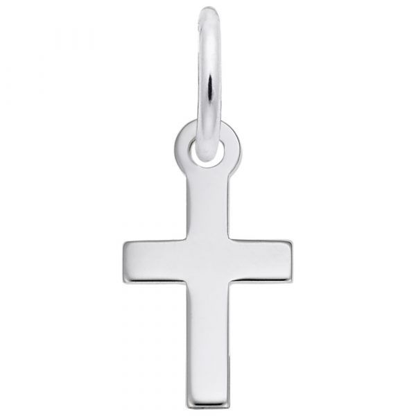 Sterling Silver Plain Cross Accent Charm Harmony Jewellers Grimsby, ON