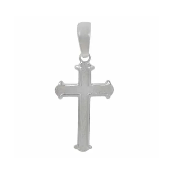 Sterling Silver Fancy Fleur De Lis Style Cross Pendant Harmony Jewellers Grimsby, ON